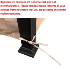 Westbrook Gazebo Beige Replacement Riplock Canopy & Side Mosquito Netting Set -RAZOR COSCO SHOP 810549275 51