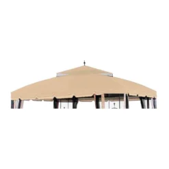 Bay Window Single Finial Gazebo Beige Replacement Riplock Canopy -RAZOR COSCO SHOP 810549292 11