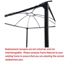 South Hampton Gazebo Beige Damask Replacement Canopy -RAZOR COSCO SHOP 810549297 4