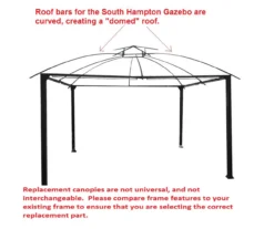 South Hampton Gazebo Canyon Stripe Replacement Canopy -RAZOR COSCO SHOP 810549300 3
