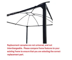 South Hampton Gazebo Stone Stripe Replacement Canopy -RAZOR COSCO SHOP 810549301 4