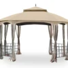 Newport Gazebo Beige Replacement Riplock Canopy & Side Mosquito Netting Set
