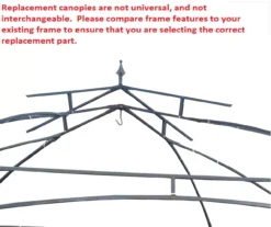 Newport Gazebo Beige Replacement Riplock Canopy & Side Mosquito Netting Set -RAZOR COSCO SHOP 810549304 3