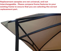 Dome Top Grill Gazebo Beige Replacement Riplock Canopy -RAZOR COSCO SHOP 810549305 5