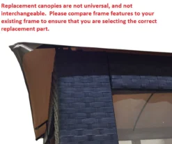 Riviera Sonoma Gazebo Beige Replacement Riplock Canopy & Side Mosquito Netting Set -RAZOR COSCO SHOP 810549308 5