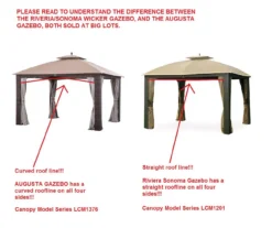Riviera Sonoma Gazebo Replacement Riplock Canopy -RAZOR COSCO SHOP 810549312 3