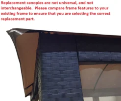 Riviera Sonoma Gazebo Beige Damask Replacement Canopy -RAZOR COSCO SHOP 810549315 5