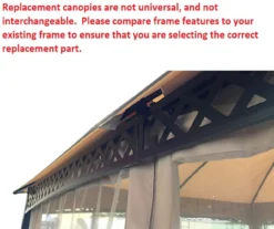 Windsor Dome Gazebo Beige Replacement Privacy Curtain Set -RAZOR COSCO SHOP 810549321 6