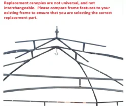 Newport Gazebo Replacement Riplock Canopy -RAZOR COSCO SHOP 810549325 4