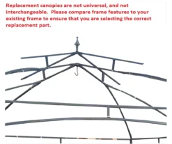 Newport Gazebo Replacement Riplock Canopy -RAZOR COSCO SHOP 810549326 3