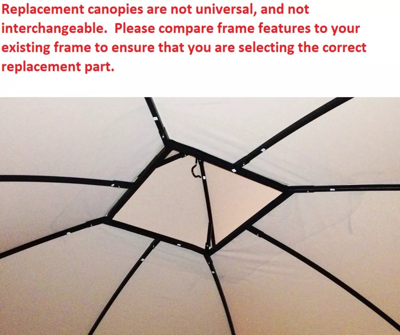 Somserset Gazebo Beige Replacement Riplock Canopy & Side Mosquito Netting Set 4 Somserset Gazebo Beige Replacement Riplock Canopy & Side Mosquito Netting Set - Image 4