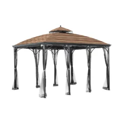 Somerset Gazebo Canyon Stripe Replacement Canopy -RAZOR COSCO SHOP 810549339 3