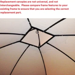 Somerset Gazebo Canyon Stripe Replacement Canopy -RAZOR COSCO SHOP 810549339 5