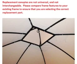 Somerset Gazebo Canyon Stripe Replacement Canopy -RAZOR COSCO SHOP 810549339 51