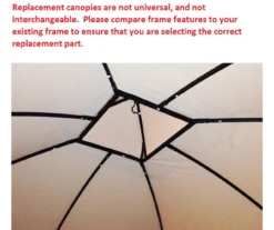 Somerset Gazebo Stone Stripe Replacement Canopy -RAZOR COSCO SHOP 810549340 51