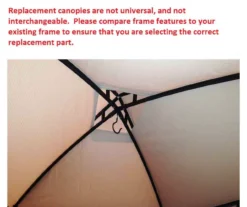 Dome Top Grill Gazebo Beige Replacement Canopy -RAZOR COSCO SHOP 810549341 41