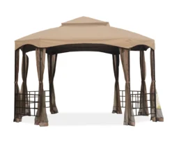 Sienna Octagon Gazebo Beige Replacement Riplock Canopy & Side Mosquito Netting Set -RAZOR COSCO SHOP 810549342 11