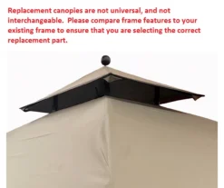 Pinehurst Grill Gazebo Beige Replacement Canopy -RAZOR COSCO SHOP 810549353 81