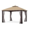 Augusta Gazebo Beige Replacement Riplock Canopy & Side Mosquito Netting Set