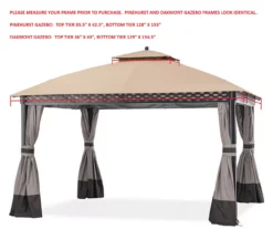 Pinehurst Gazebo Beige Replacement Canopy -RAZOR COSCO SHOP 810549369 31