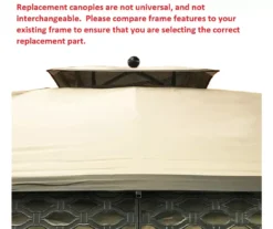 Pinehurst Gazebo Beige Replacement Canopy -RAZOR COSCO SHOP 810549369 41