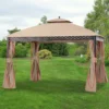 Pinehurst Gazebo Beige Replacement Privacy Curtain Set