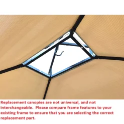 Windsor Grill Gazebo Beige Damask Replacement Canopy -RAZOR COSCO SHOP 810549390 4