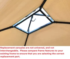 Windsor Grill Gazebo Beige Damask Replacement Canopy -RAZOR COSCO SHOP 810549390 41