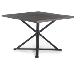 Broyhill Autumn Cove Wood Look Square Steel Patio Dining Table -RAZOR COSCO SHOP 810553658 1