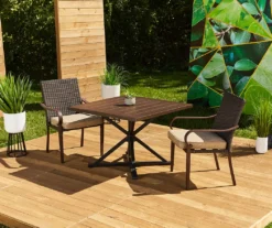 Broyhill Autumn Cove Wood Look Square Steel Patio Dining Table -RAZOR COSCO SHOP 810553658 16