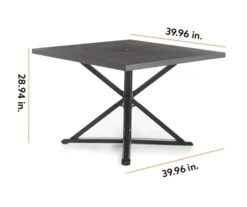 Broyhill Autumn Cove Wood Look Square Steel Patio Dining Table -RAZOR COSCO SHOP 810553658 99 2