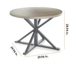 Broyhill Sandpointe Steel Round Patio Dining Table -RAZOR COSCO SHOP 810554377 99 2 1