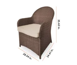 Broyhill Autumn Cove All-Weather Wicker Cushioned Patio Captain's Dining Chair -RAZOR COSCO SHOP 810554526 99 1
