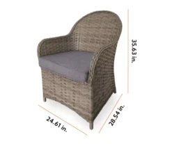 Broyhill Autumn Cove All-Weather Wicker Cushioned Patio Captain's Dining Chair -RAZOR COSCO SHOP 810554527 99 2