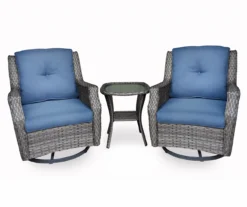 Real Living Rockbridge 3-Piece Cushioned Patio Glider & Side Table Set -RAZOR COSCO SHOP 810555286