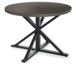 Sandpointe Dark Brown Steel Round Patio Dining Table -RAZOR COSCO SHOP 810557038 1