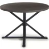 Sandpointe Dark Brown Steel Round Patio Dining Table