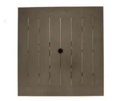 Autumn Cove Light Brown Wood Look Square Steel Patio Dining Table -RAZOR COSCO SHOP 810557039 3 1