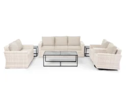 Broyhill Eagle Brooke All-Weather Wicker Cushioned Patio Sofa -RAZOR COSCO SHOP 810557273 810557274 810557275