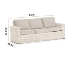 Broyhill Eagle Brooke All-Weather Wicker Cushioned Patio Sofa -RAZOR COSCO SHOP 810557274 1