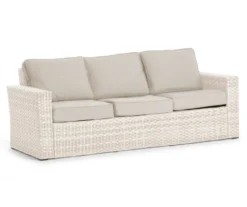 Broyhill Eagle Brooke All-Weather Wicker Cushioned Patio Sofa -RAZOR COSCO SHOP 810557274