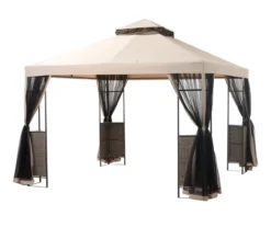 10' X 10' Kennecott All-Weather Wicker Soft Top Gazebo