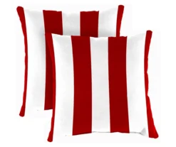 Jordan Manufacturing Cabana Stripe Outdoor Throw Pillows, 2-Pack -RAZOR COSCO SHOP 810560523 1