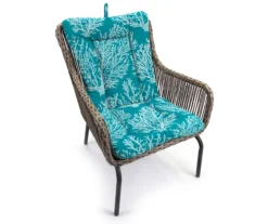 Sea Coral Turquoise Euro Style Outdoor Chair Cushion -RAZOR COSCO SHOP 810560598 9