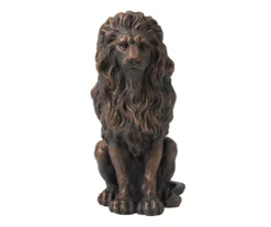 20.75" Guardian Sitting Lion Garden Statuary