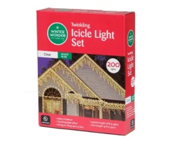 Clear Twinkling Icicle Light Set With White Wire, 200-Lights -RAZOR COSCO SHOP 810567506 3