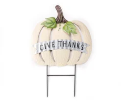 28.75" Give Thanks Pumpkin Metal Yard Stake