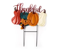 27.63" Thankful Pumpkin & Gourd Yard Stake