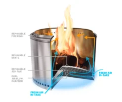 19" Stainless Steel Low Smoke Wood Burning Fire Pit -RAZOR COSCO SHOP 810569552 3