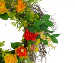 20" Ranunculus, Rose & Berry Wreath -RAZOR COSCO SHOP 810574643 2